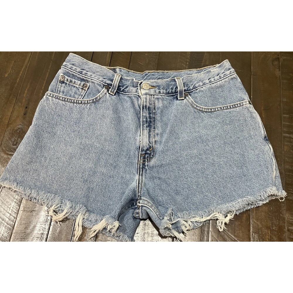 Vintage Levi’s Denim Shorts Juniors Size 13 Light Wash Distressed Y2K Cotton